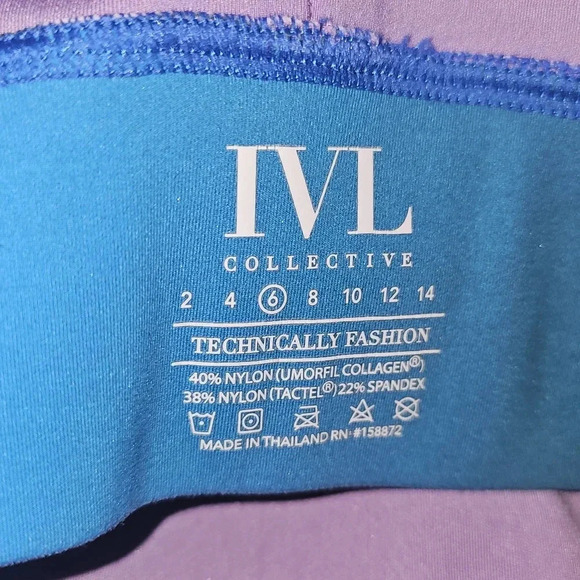 IVL Collective Scallop Multi Colored Bra /Tank SZ 6 W Removeable Pads - Picture 9 of 9